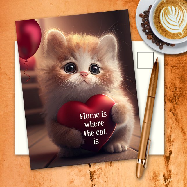 Cute Kitten Moving New Address Announcement Postcard (Creator Uploaded)