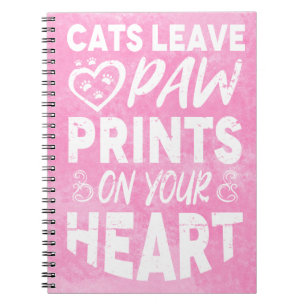 Cute Kitten Mum Kitty gift Pink Watercolor Cat Notebook