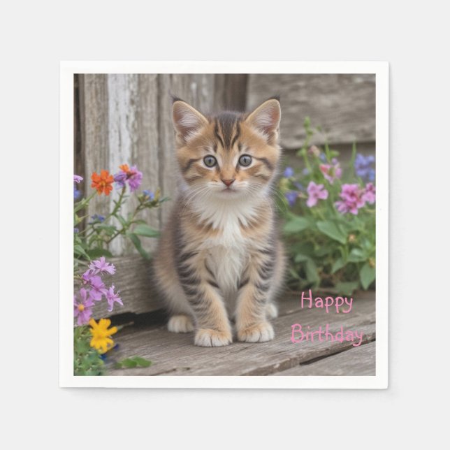 Cute Kitten  Napkin (Front)