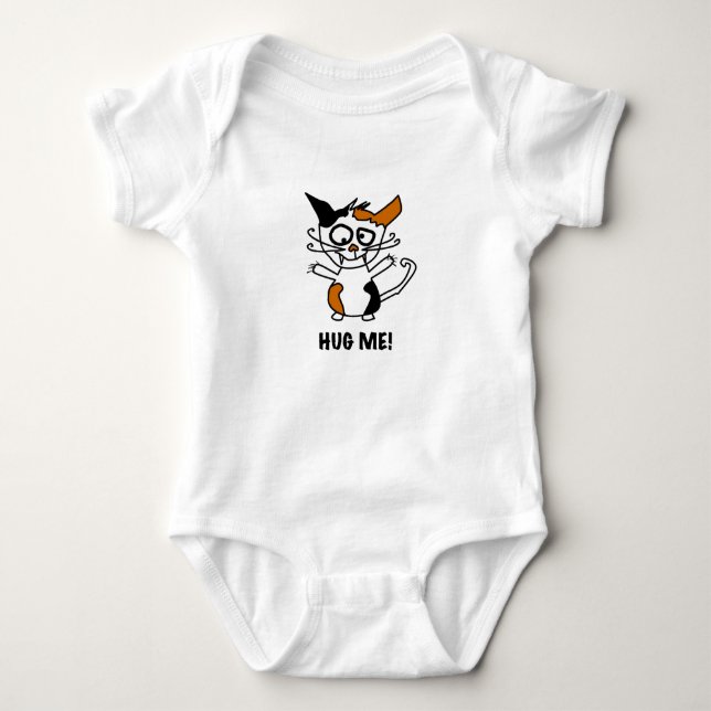 Cute kitten needs a hug baby bodysuit (Front)