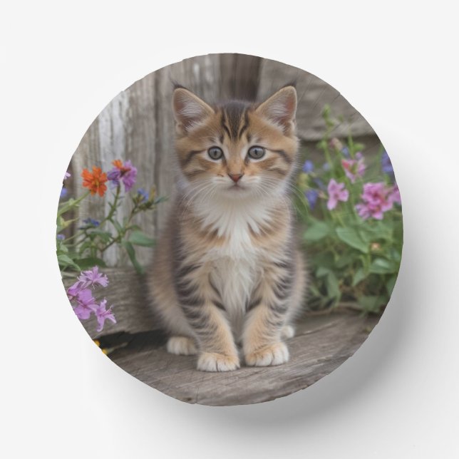 Cute Kitten Paper Plate (Front)