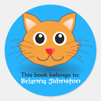 Cute Kitten Personalised Name Label