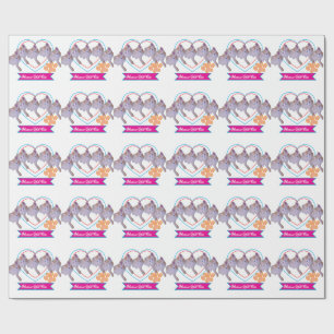 Cute Kitten Photo, Pawprint, Humour Text Wrapping Paper