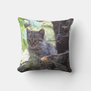 Cute Kitten Photo Throw Cushion
