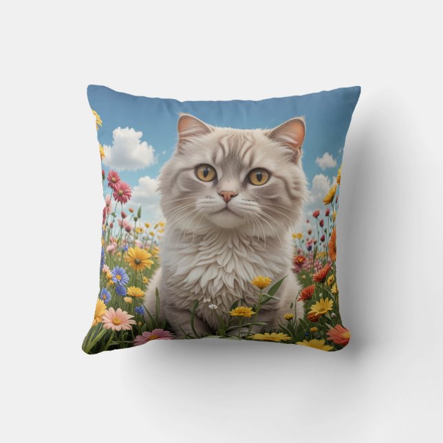 Cute kitten pillow cushion (Back)