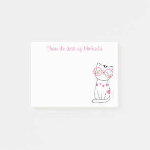 Cute Kitten Pink Cartoon Kitty Cat Post-it Notes