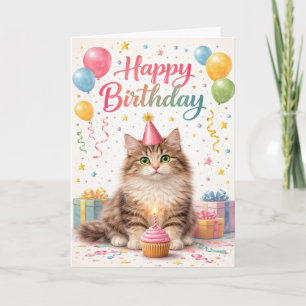 Cute Kitten Purr-fect Birthday Card