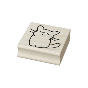 Cute Kitten Rubber Stamp