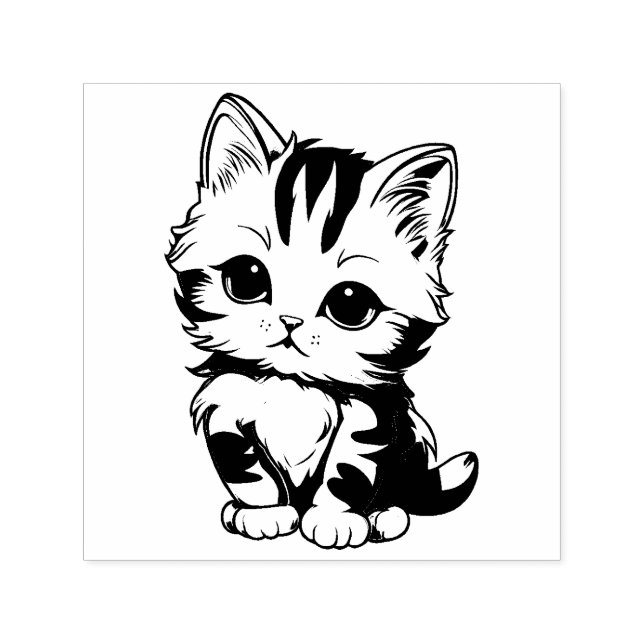 Cute Kitten Self-inking Stamp (Design)