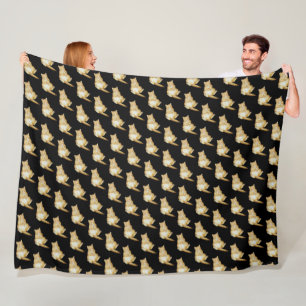 cute kitten sleeping ginger cat fleece blanket