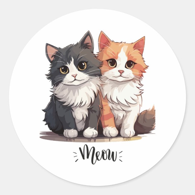 Cute Kitten Sticker (Front)