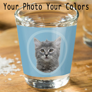 Cute Kitten Stocking Stuffer Cat Lover Photo Gift Shot Glass