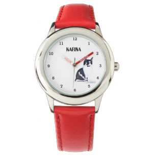 Cute Kitten Tabby Cat Animal Girly Kids Watch