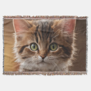 Cute Kitten  Throw Blanket