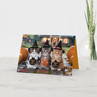 Cute Kitten Trick-or-Treat Card