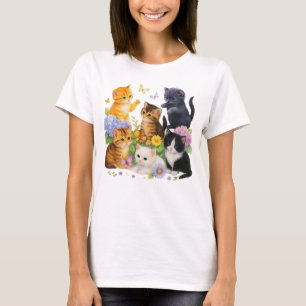 Cute Kitten Vintage Cat Lover T-Shirt