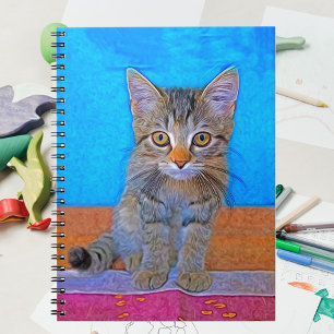 Cute kitten with big eyes notebook