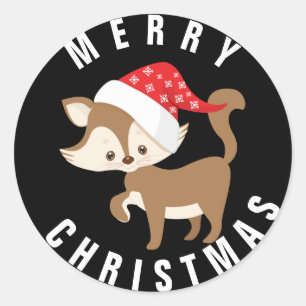 Cute Kitten with Santa Hat/ Christmas Sticker
