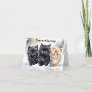 Cute Kitten Xmas Card