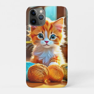 Cute Kitten Yarn iPhone 11 Pro Case