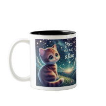 Cute Kitten You Are Not Alone Mug Cups