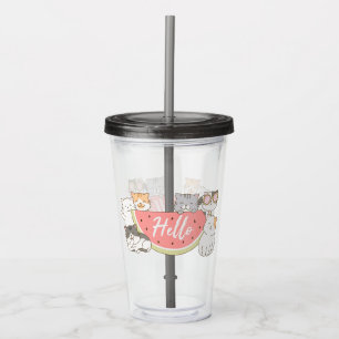Cute Kittens Acrylic Tumbler