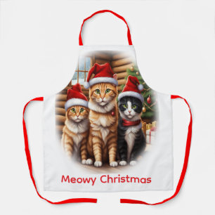 Cute Kittens Christmas Apron