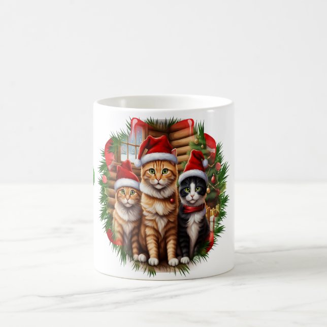 Cute kittens Christmas Mug (Center)