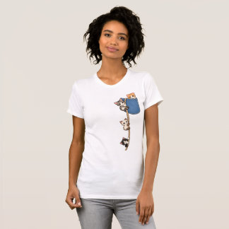 Cute Kittens Climbing a Rope – Adorable Cat Lover T-Shirt