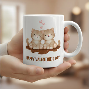 Cute Kittens Happy Valentine's Day Mug Cat Lover