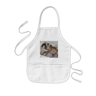CUTE KITTENS IN A BASKET KIDS APRON