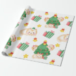 Cute Kittens in Christmas Tree  Wrapping Paper<br><div class="desc">Cute Kittens in Christmas Tree</div>