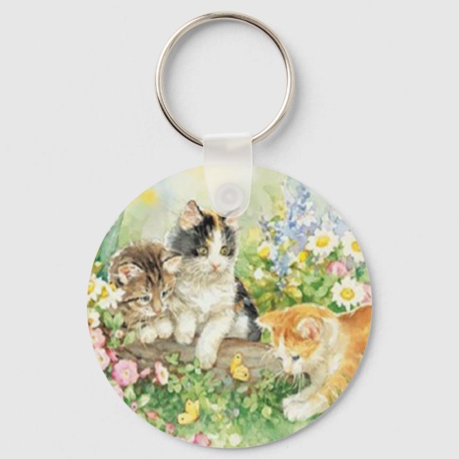 Cute Kittens Key Chain (Front)