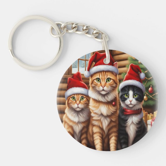 Cute Kittens Key Ring (Front)