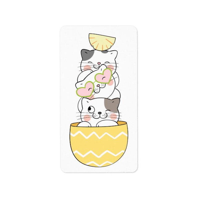 Cute Kittens Label (Front)