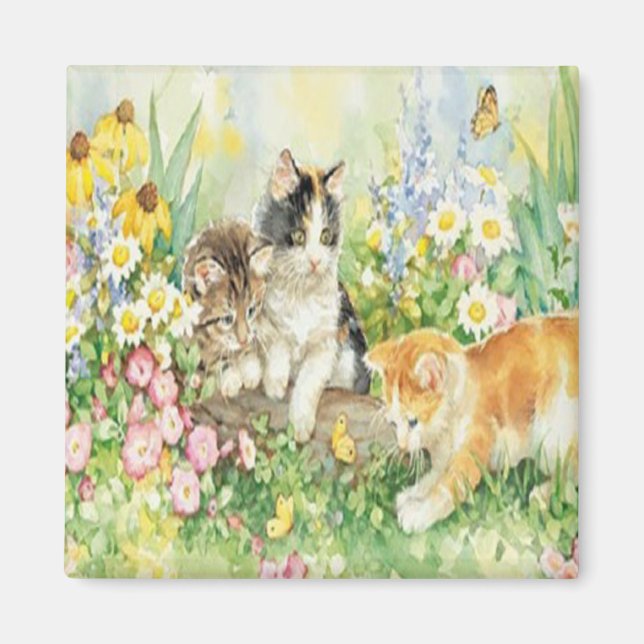 Cute Kittens Magnet (Front)