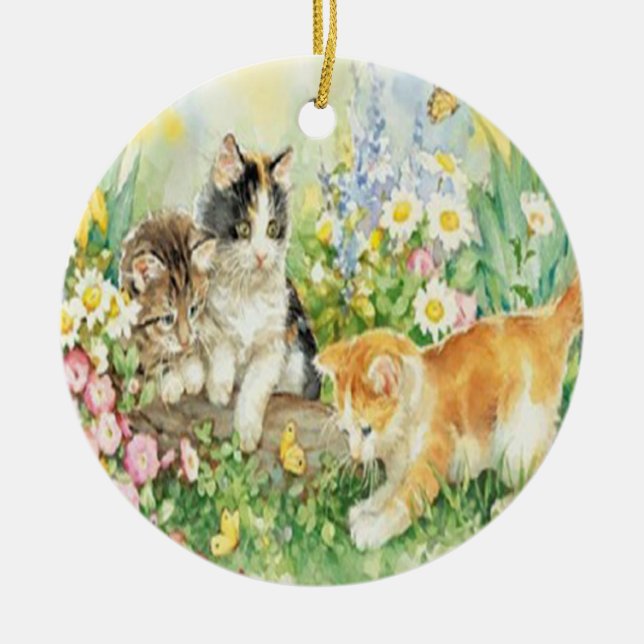 Cute Kittens Ornament (Front)