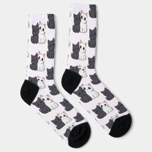 Cute Kittens Pattern Socks – Cosy & Adorable Cat