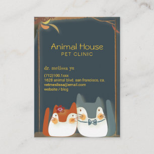 Cute Kittens Veterinarian Business Card