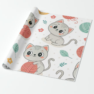 Cute kittens wrapping paper