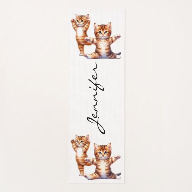 Cute Kittens Yoga Mat (Front)