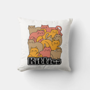Cute Kitties Design - Adorable Cat Art Cushion