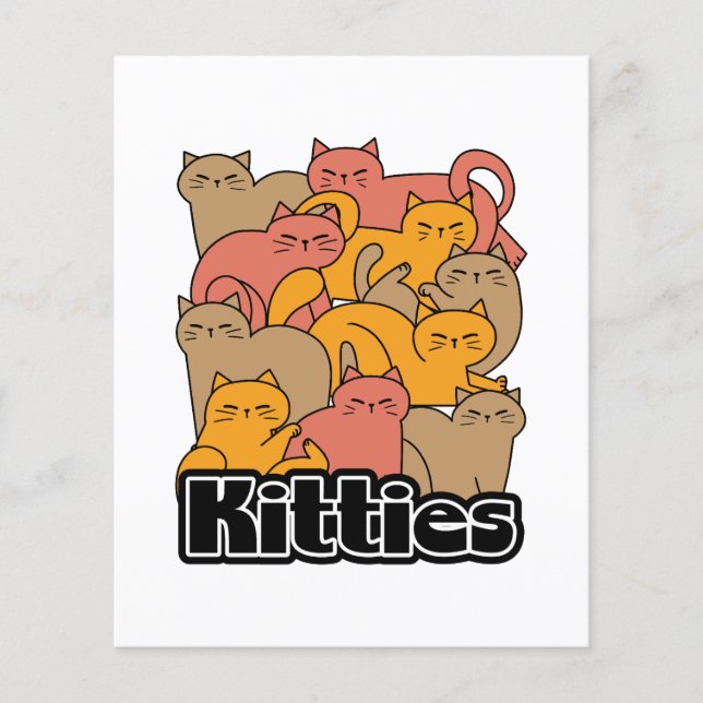 Cute Kitties Design - Adorable Cat Art Flyer (Front)