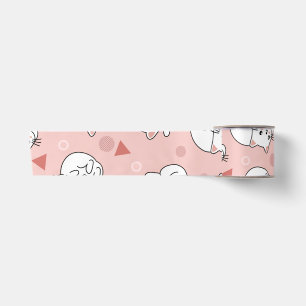 Cute kitty 3" inch Valentine's Day Satin Ribbon