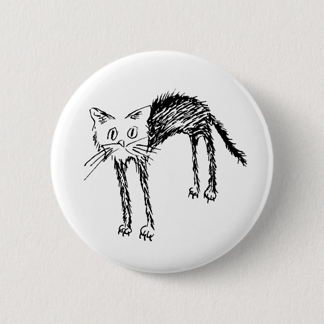Cute Kitty 6 Cm Round Badge (Front)