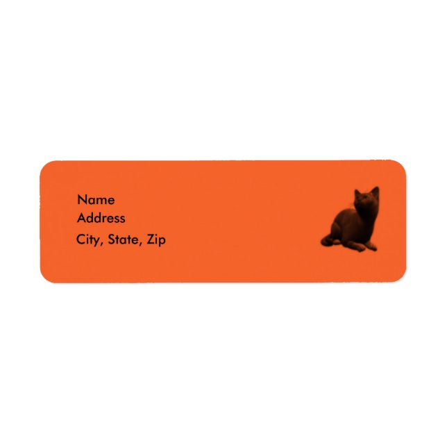 Cute Kitty Address Labels Template (Front)