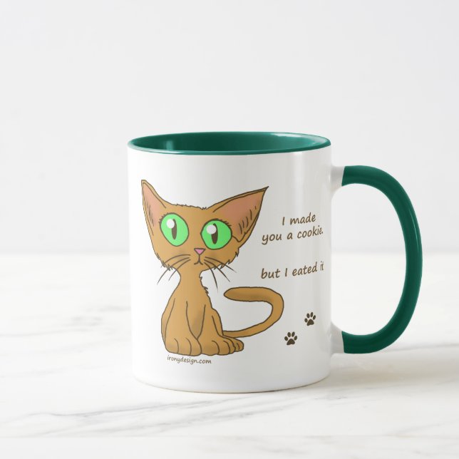 Cute Kitty Ate Your Cookie Mug (Right)