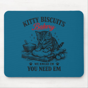Cute kitty biscuits bakery vintage  mouse pad