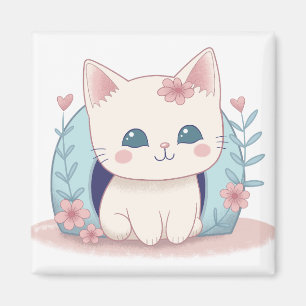Cute Kitty Cartoon Kawaii Chibi Magnet