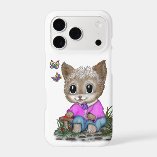 Cute Kitty Cat and Butterfly